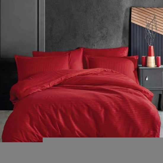 Kırmızı Eco Saten Nevresim Takımı